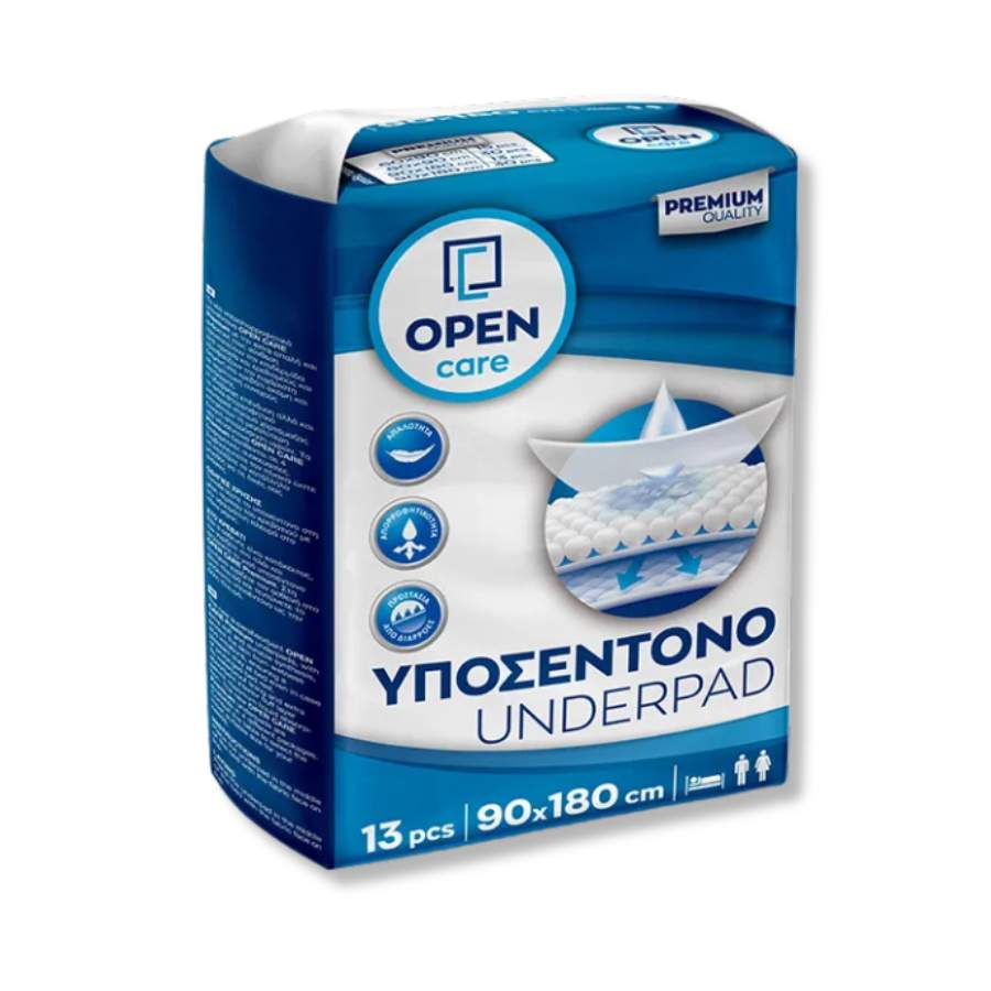 Υποσέντονο-Open-Care-90x180cm-απορροφητικό-υπόστρωμα-για-προστασία-κρεβατιού-και-καρέκλας.jpg Υποσέντονο 90x180cm Open Care 13τμχ. - Image 1